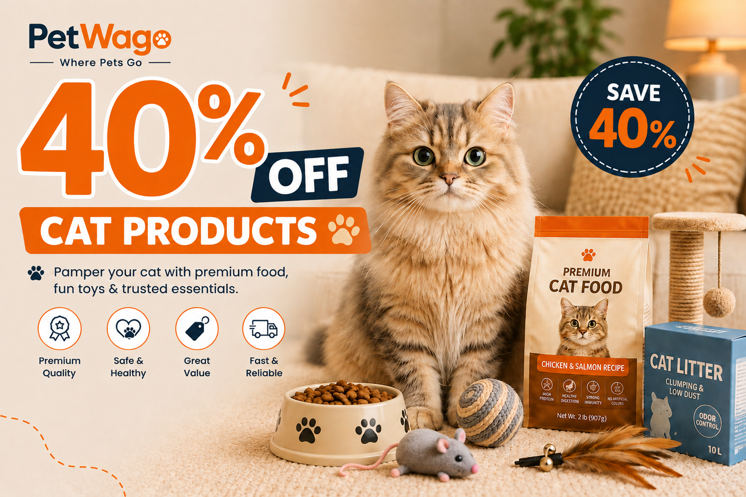CAT PRODUCTS 40% OFF