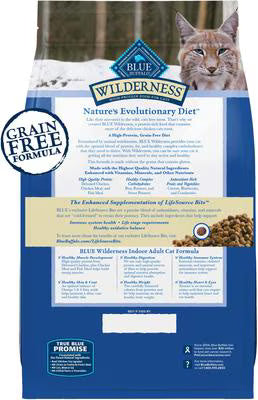 Blue Buffalo Wilderness Natures Evolutionary Diet Chicken High-Protein Grain-Free Adult Indoor Dry Cat Food, 11-lb bag
